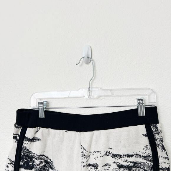 [Twenty Montreal] Black White Marble Abstract Print Knit Shorts Size Small S - Picture 3 of 11